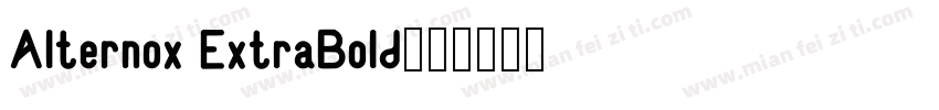 Alternox ExtraBold字体转换